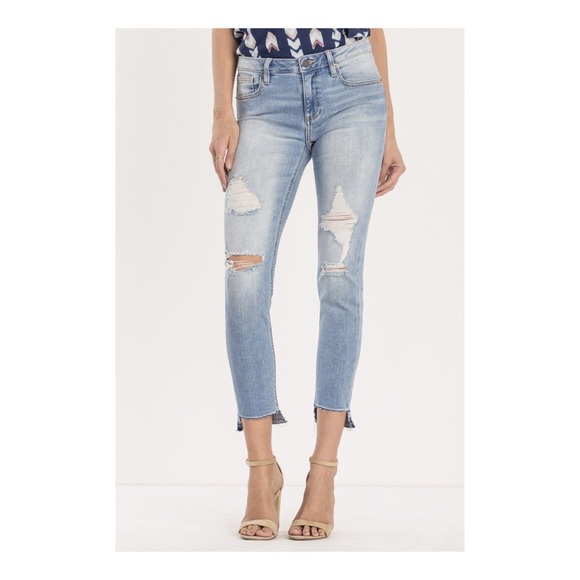 Miss Me Denim - Miss Me Not Too Shabby Ankle  Skinny Jeans